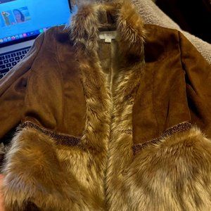 Badgley Mischka American Glamour Faux Fur Coat